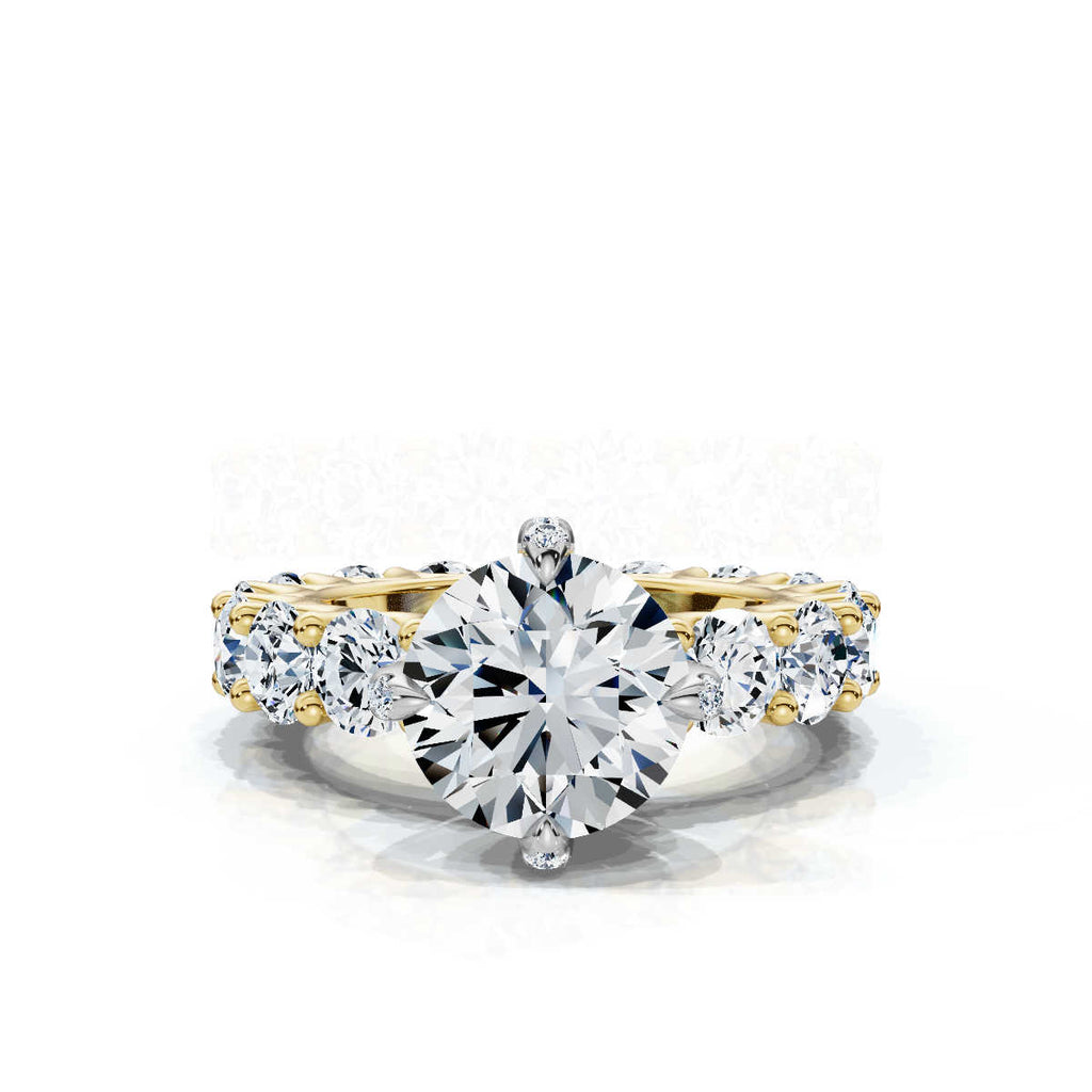Solid Gold 5.8 ct Lab Grown Diamond Ring