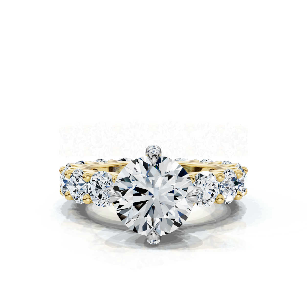 Solid Gold 5.8 ct Lab Grown Diamond Ring