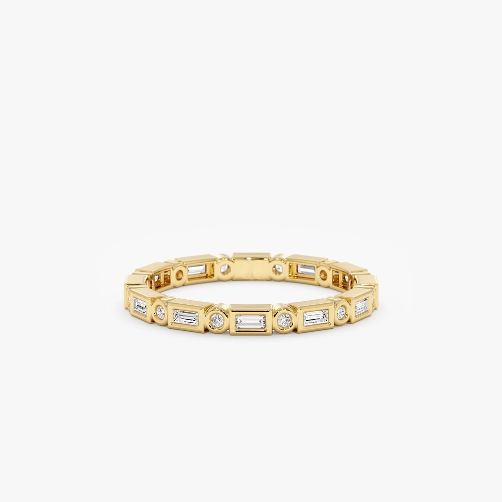 Solid Gold Bezel Diamond Eternity Ring (B21EDF)