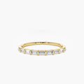7 Stone Baguette Moissanite Wedding Ring, photo 1
