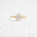 Solid Gold 2 CT Oval Cut Lab-Grown Diamond Ring