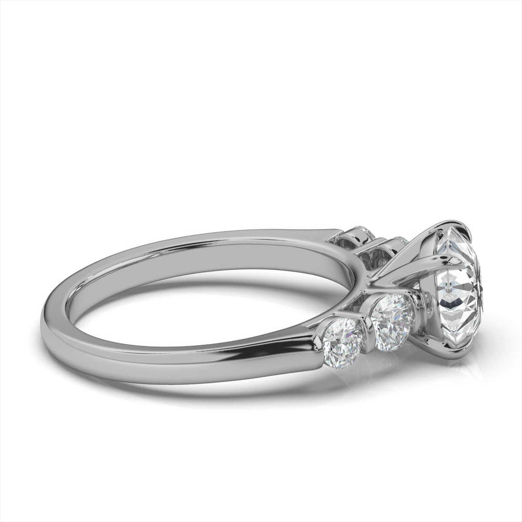 Solid Gold Stone Lab Grown Diamond Ring