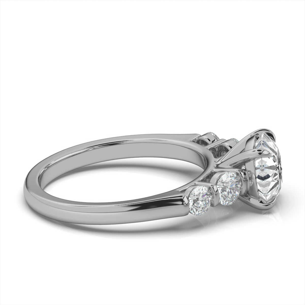 Solid Gold Stone Lab Grown Diamond Ring