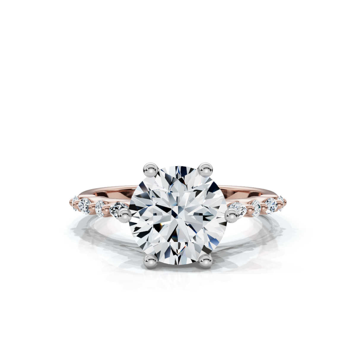 18K Solid Gold 2.2ct Lab Grown Diamond Engagement Ring