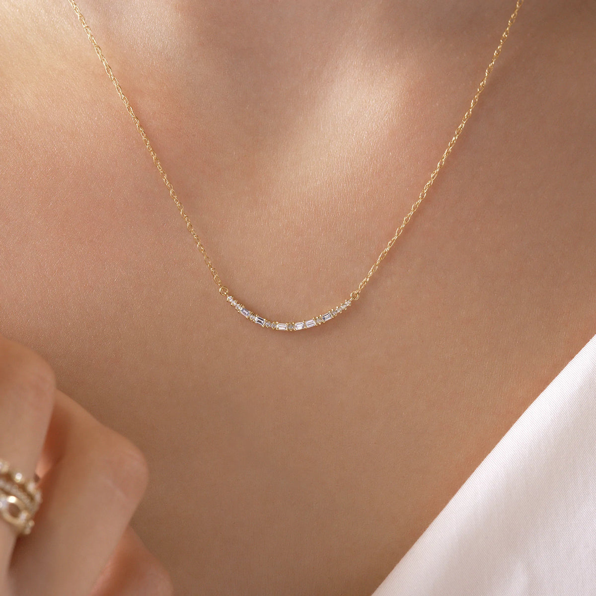 Solid Gold Morse Code Necklace