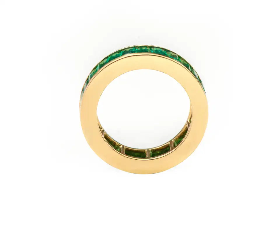 Solid Gold Emerald Eternity Ring