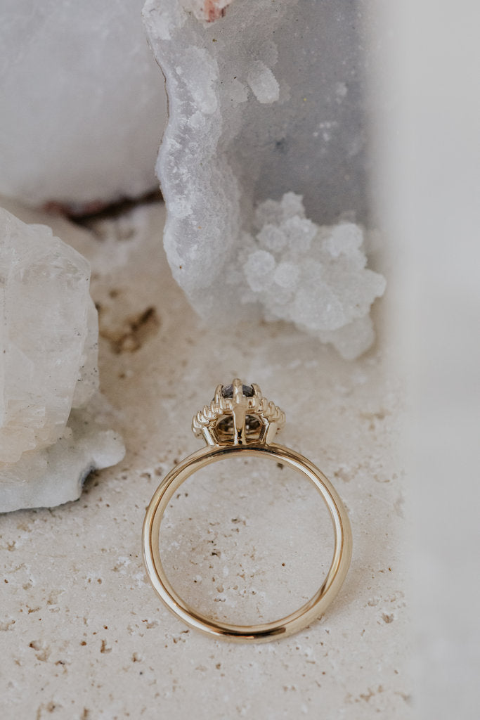 Solid Gold Halo Ring (7413F1)