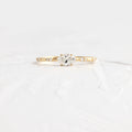 Solid Gold Bright Side Ring, 0.30ct. Marquise Cut Diamond