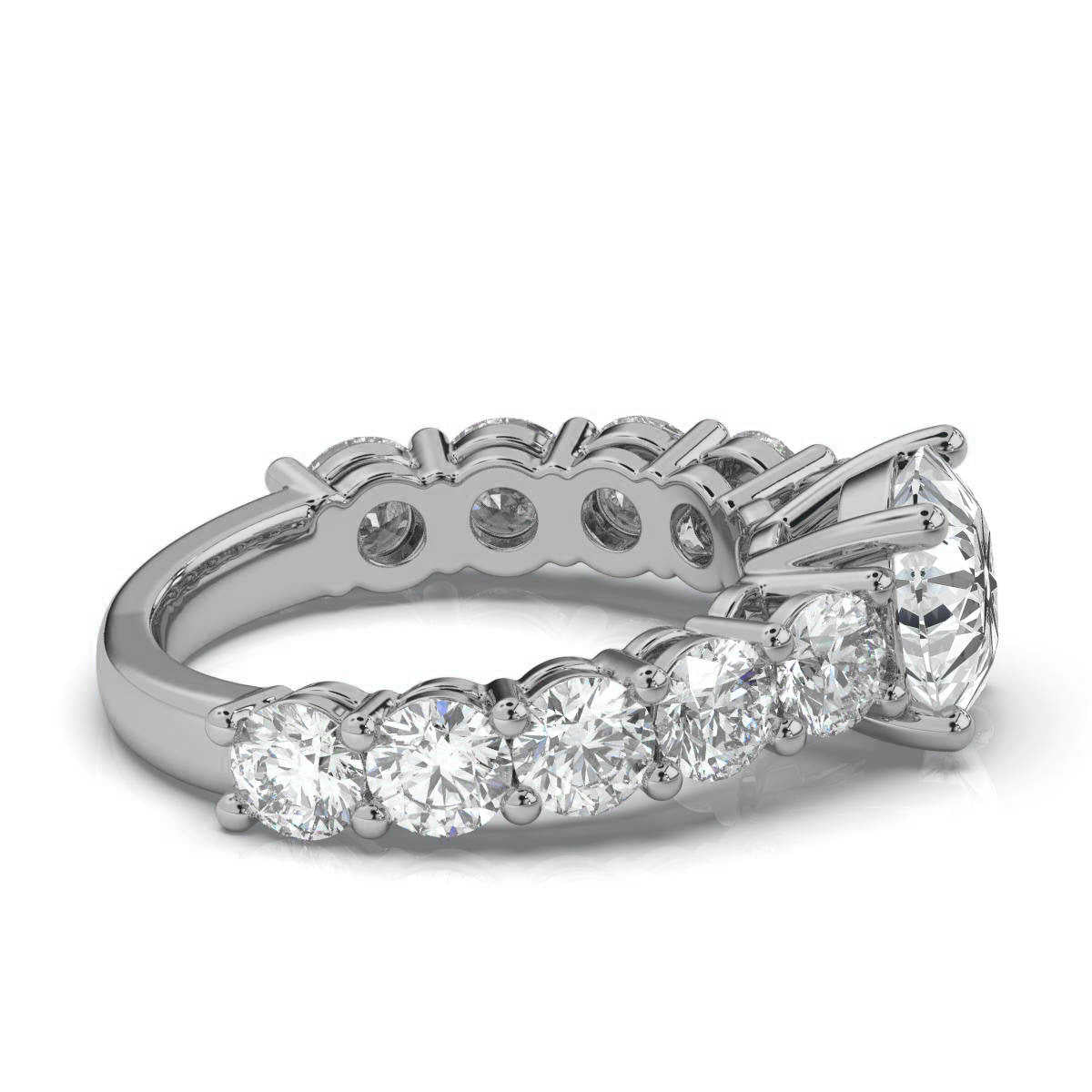 Solid Gold 4.5ctw Solitaitre Lab Grown Diamond Engagement Ring
