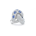 Solid Gold Sapphire and Diamond Ring (7F7F8A)