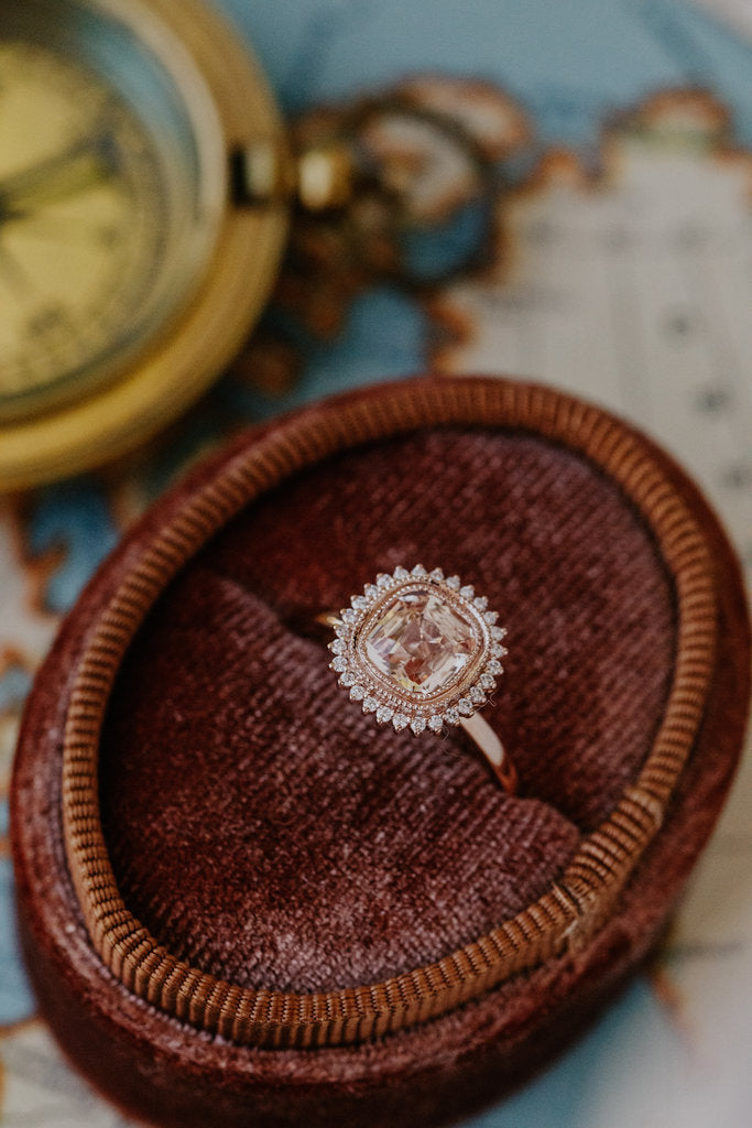 Solid Gold Pink Sapphire Engagement Rings