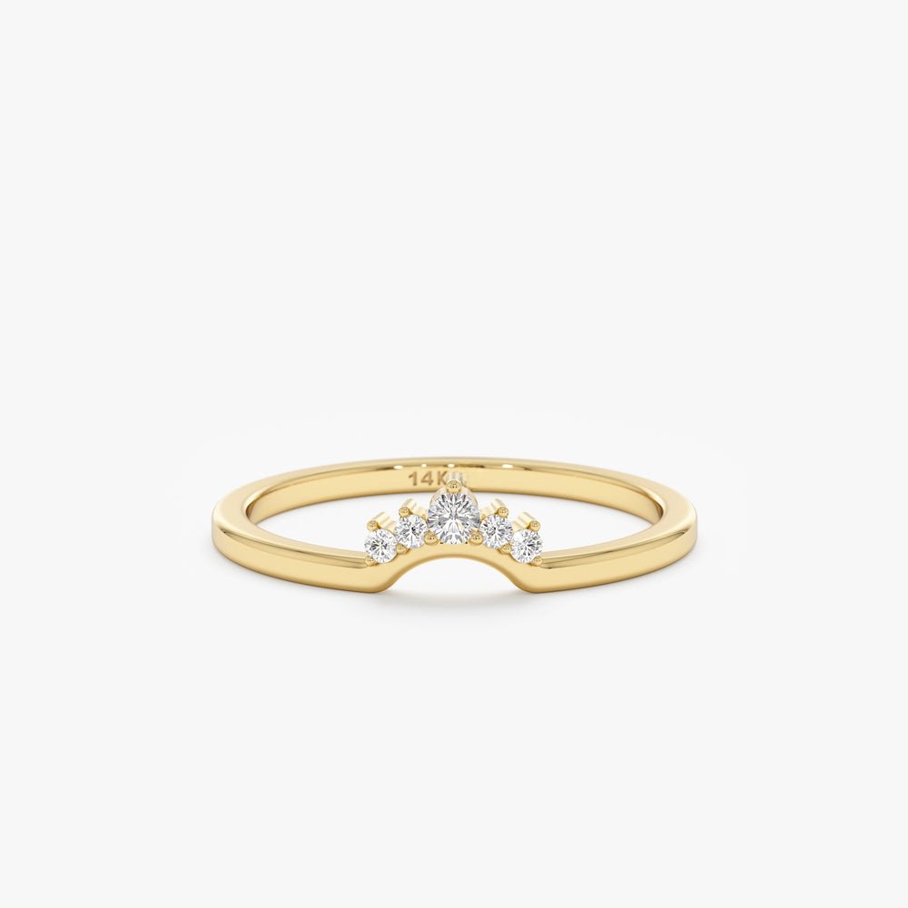 Solid Gold Natural Diamond Nesting Ring (3CC795)