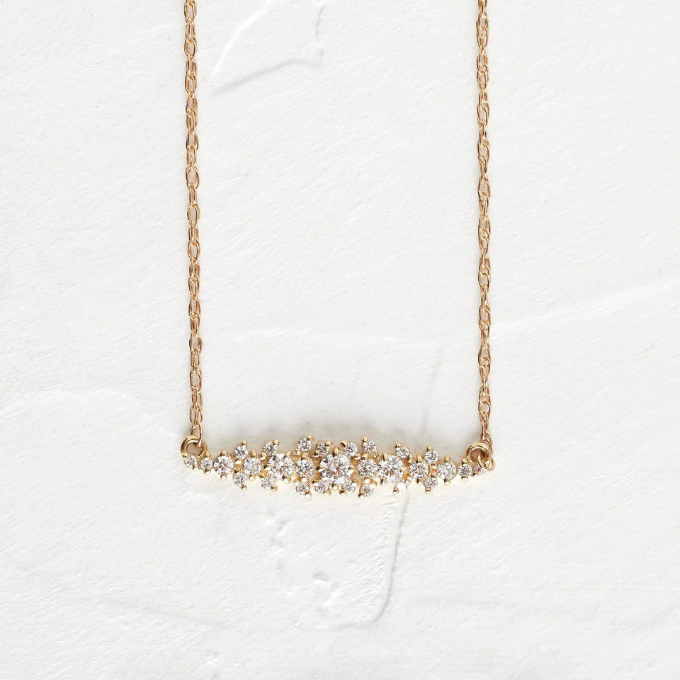 Solid Gold Diamond Edison Necklace