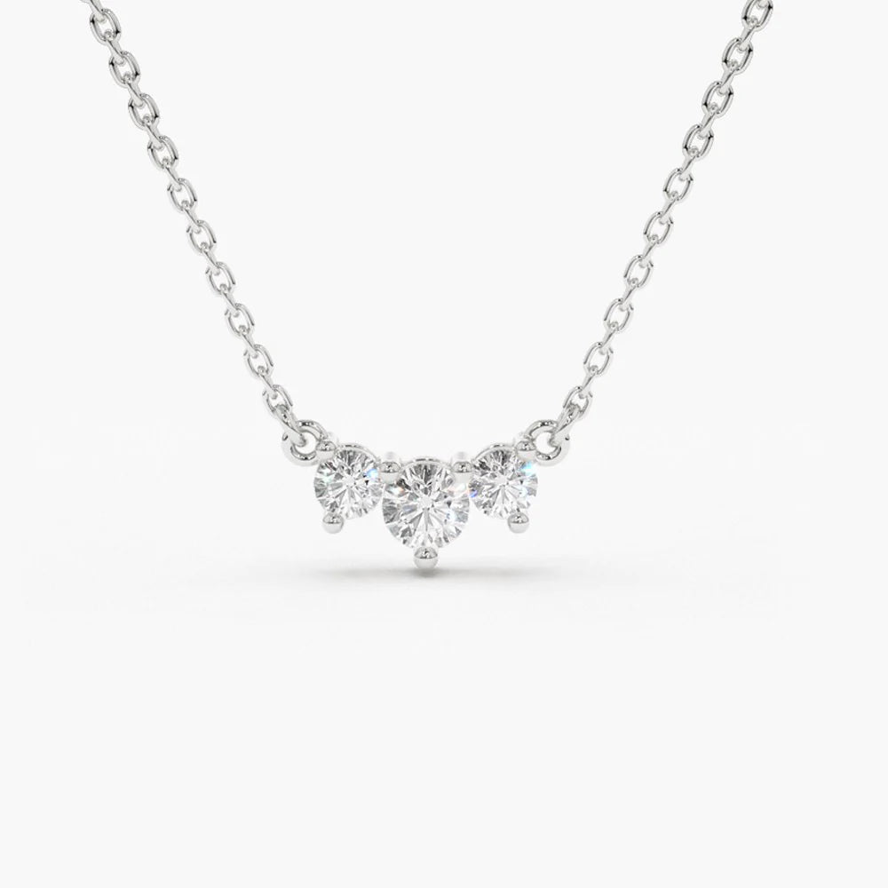 Classic Moissanite Trio Necklace, photo 7