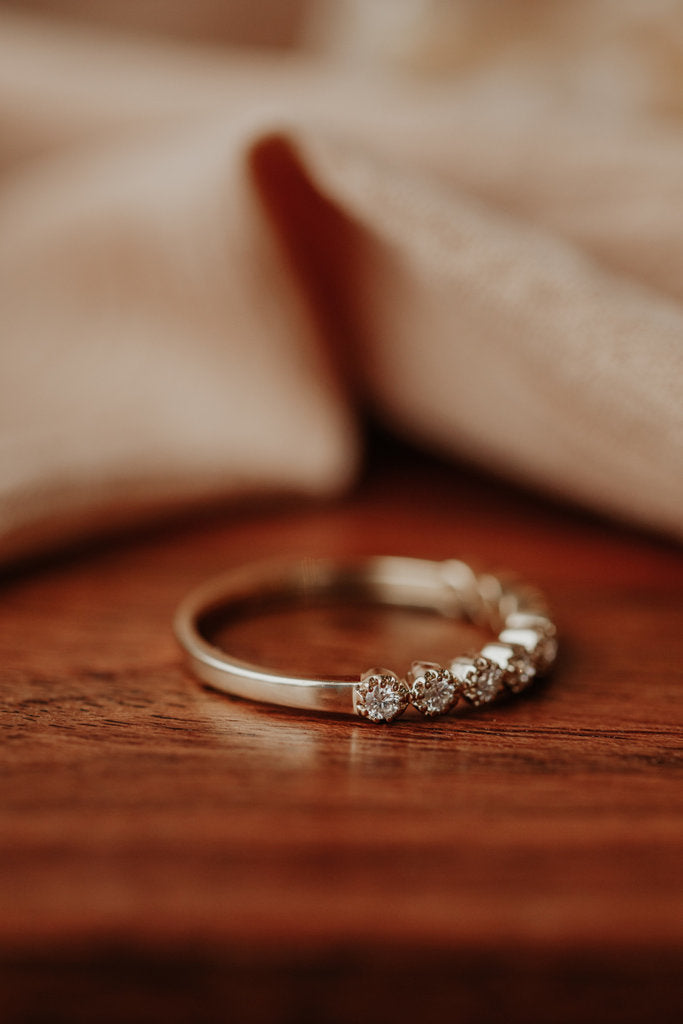 Solid Gold Half Eternity Ring