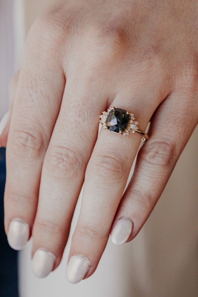 Solid Gold Cushion Galaxy Diamond Ring (90102B)