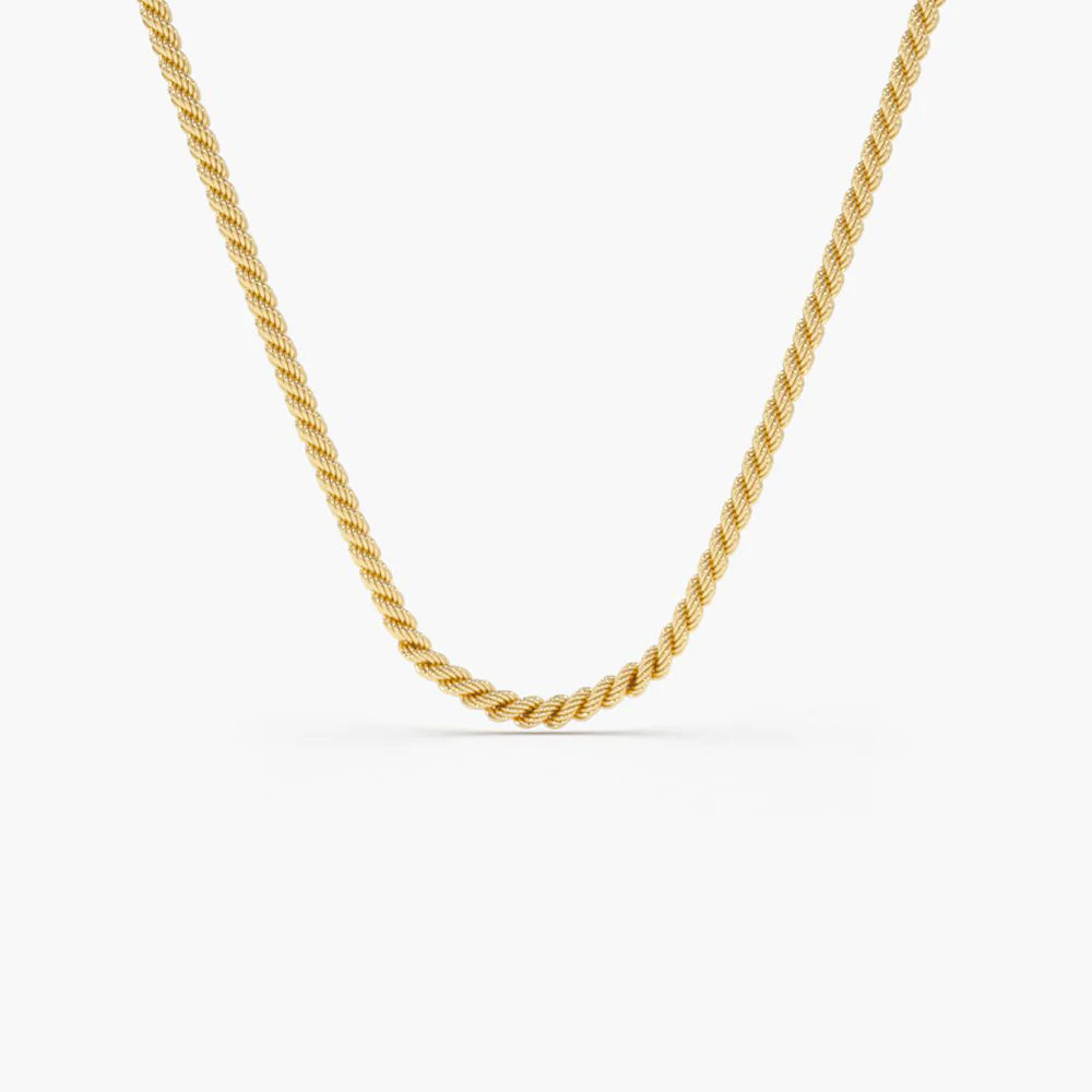 Solid Gold 2.25MM Rope Chain