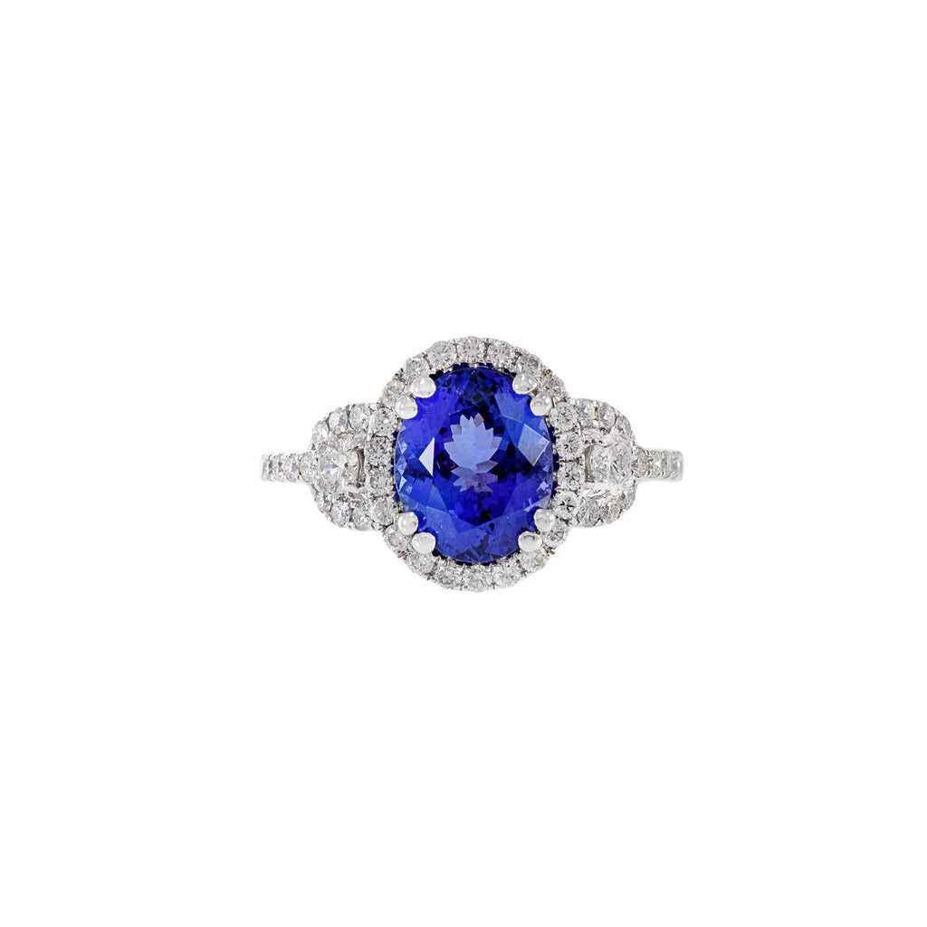 18K Solid Gold 2.88 CT Oval Lab Grown Diamond Ring