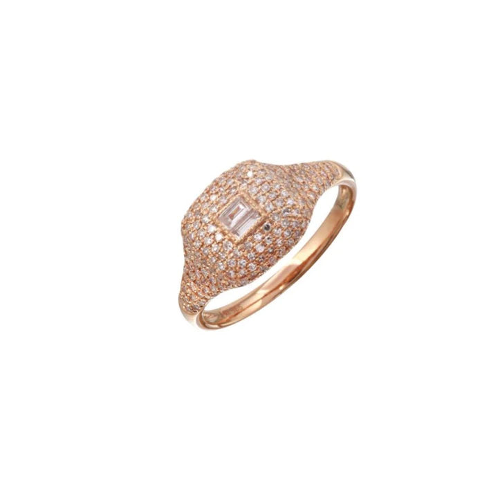 18K Solid Gold 0.06 CT Lab Grown Diamond Ring