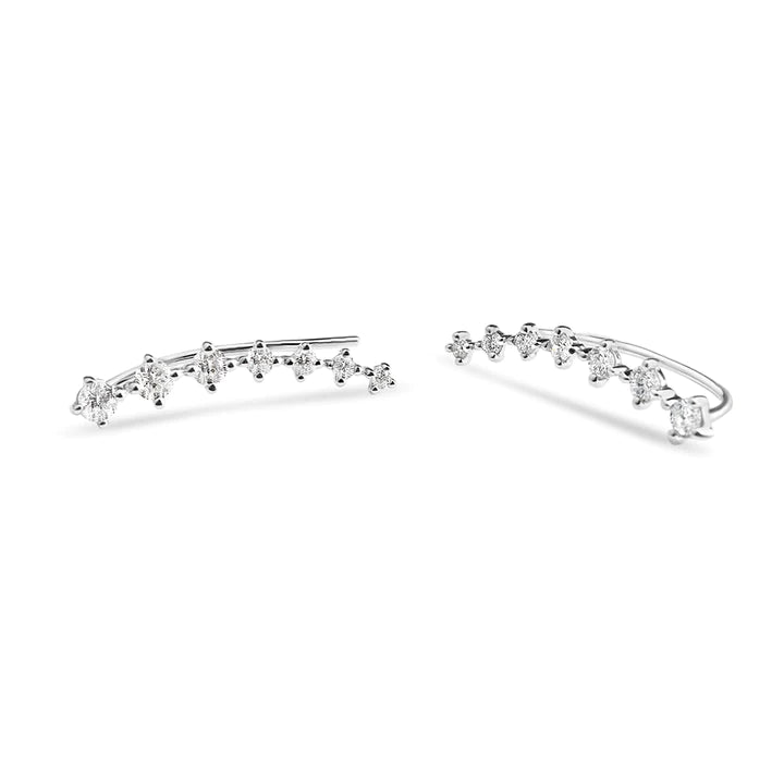 Solid Gold Ivy Diamond Climber Earrings