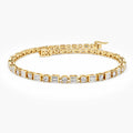 Baguette & Round Moissanite Tennis Bracelet, photo 1