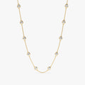 Solid Gold Multi Diamond By The Yard Necklace (8D87B9)