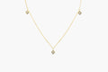 Solid Gold Diamond By The Yard Solitaire Necklace