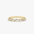 Solid Gold Diamond Garland Ring (7D107E)