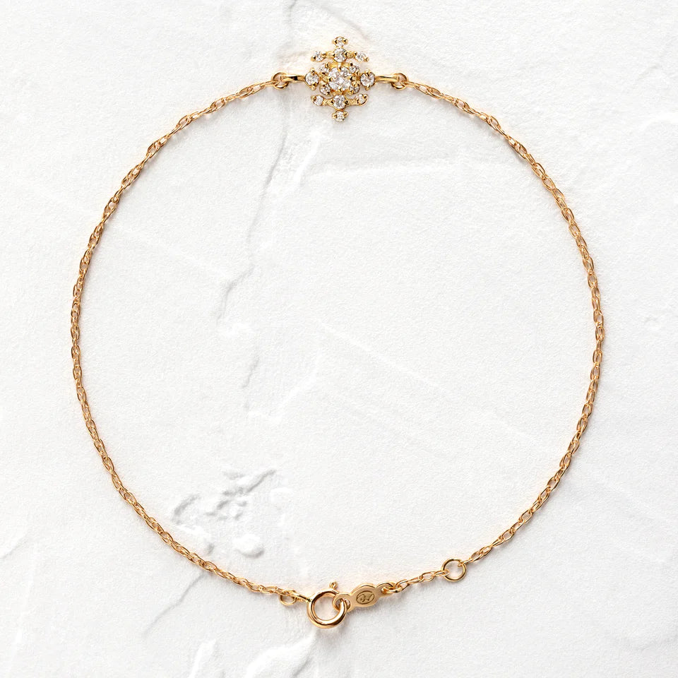 Solid Gold Diamond Edison Bracelet