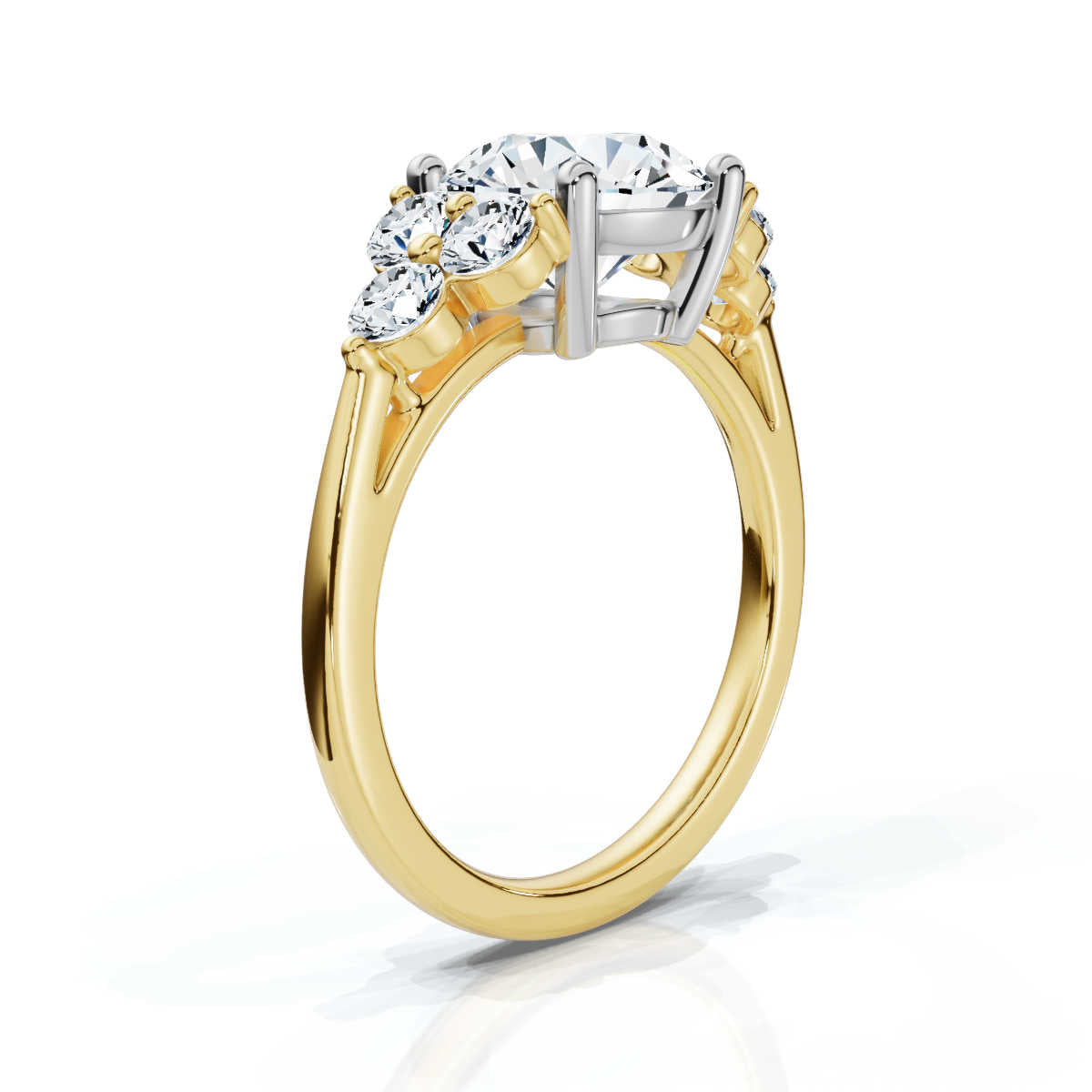 Solid Gold 2.6Ct Lab Grown Diamond Engagement Ring