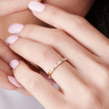 Solid Gold Star Setting 5 Stone Diamond Ring