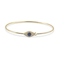 Solid Gold Evil Eye Latch Bracelet