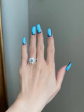 Engagement Ring - 5 Carat Brilliant Round Moissanite 6-Prong High Profile Pav