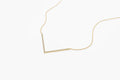 Solid Gold V Shaped Diamond Chevron Necklace