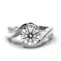 Solid Gold Twisted Vine Lab Grown Diamond Ring