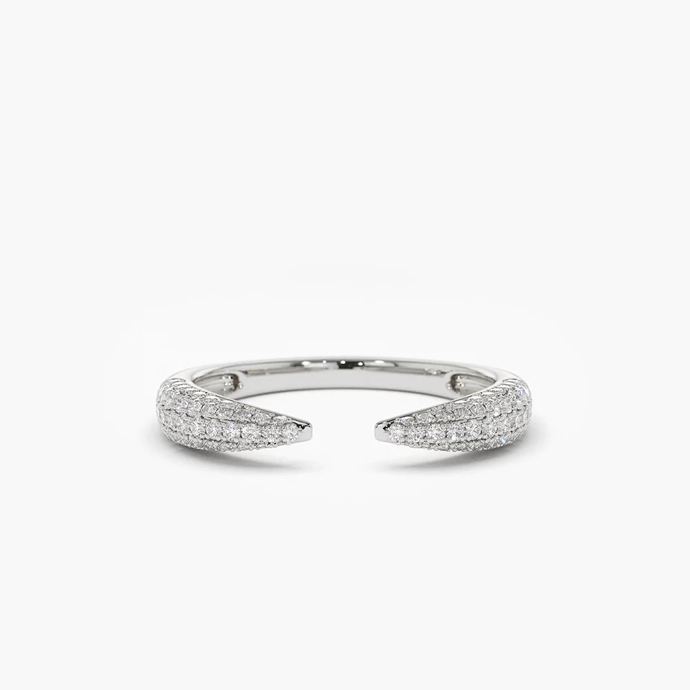 Solid Gold Diamond Claw Ring (B68F69)