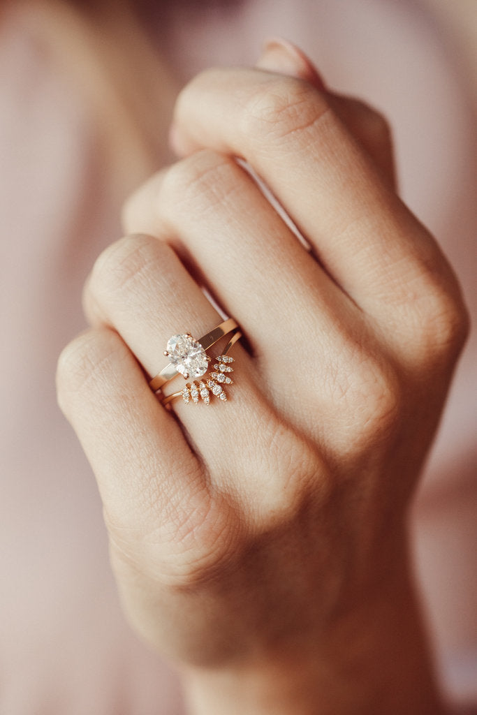 Solid Gold Marquise Diamond Ring (9FBE0F)