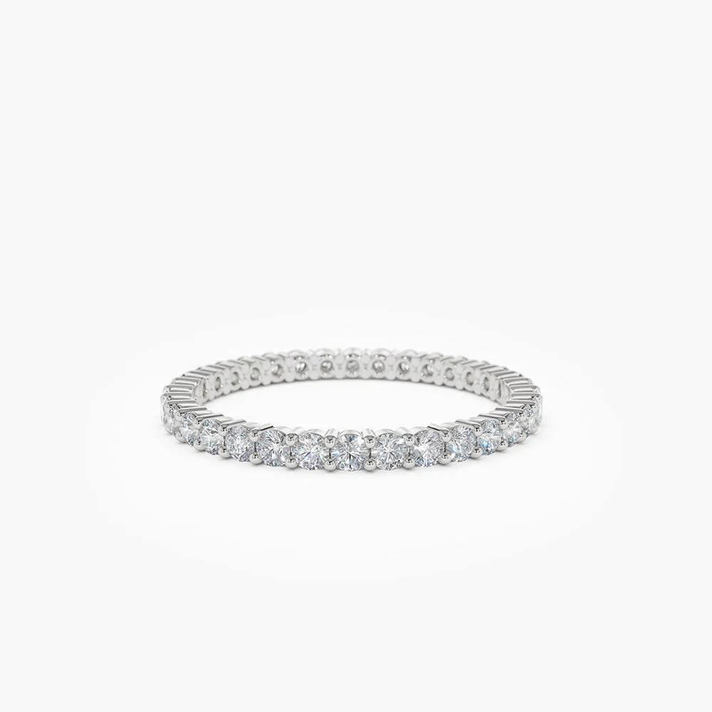 Solid Gold Prong Setting Diamond Eternity Ring