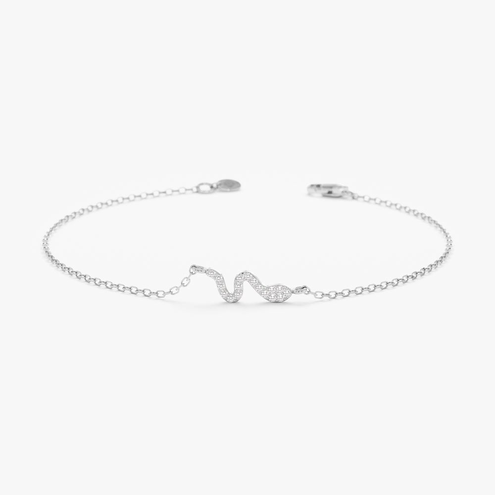 Solid Gold Diamond Snake Bracelet (78060C)