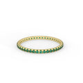 Solid Gold 0.35 ctw Natural Emerald full Eternity Band