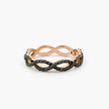 Solid Gold Black Diamond Micro Pave Ring