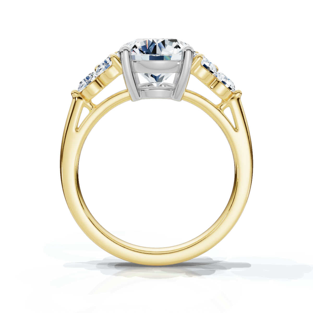 Solid Gold 2.6Ct Lab Grown Diamond Engagement Ring