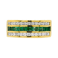 Solid Gold Half Eternity Square Emer