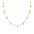 Solid Gold Diamond Triangle Choker