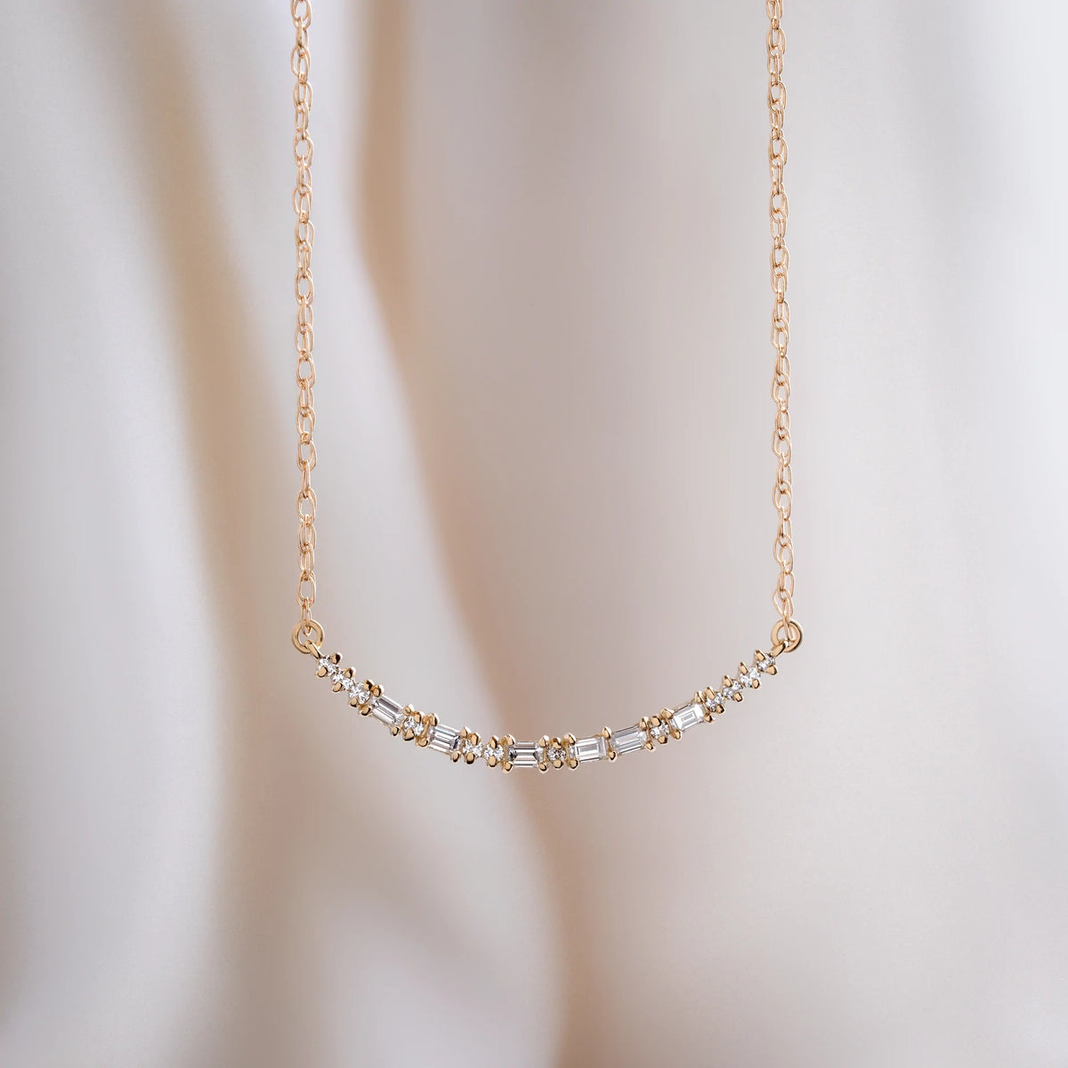 Solid Gold Morse Code Necklace