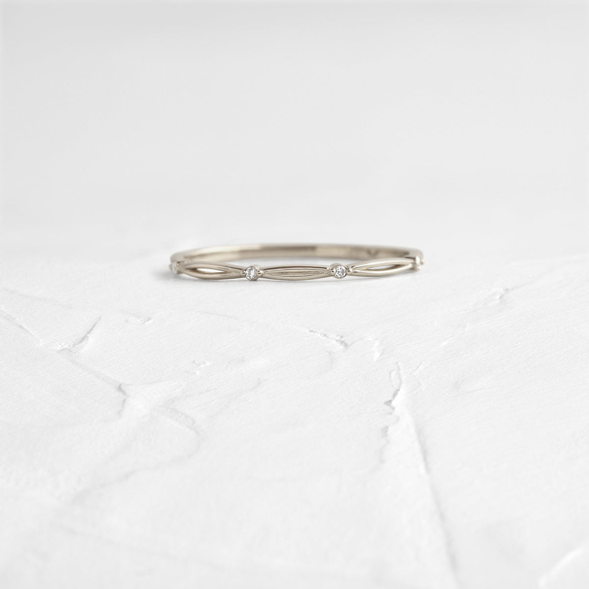 Solid Gold Diamond Elevation Band | Diamond Ring for Women