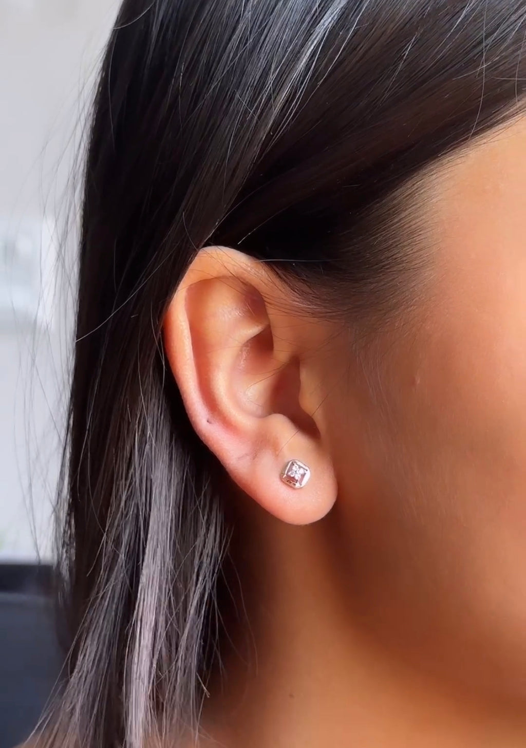 Solid Gold Studs Diamond earrings