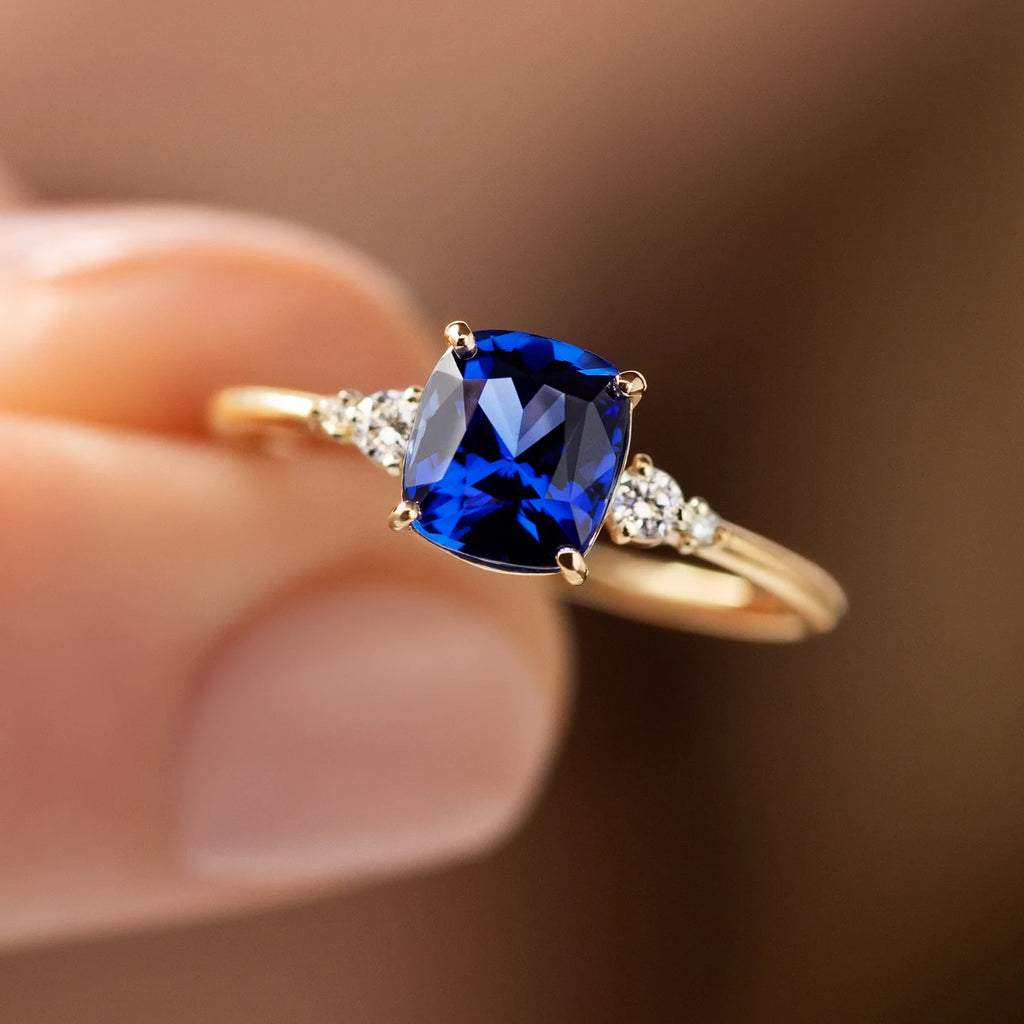 Solid Gold 1.44ct. Blue Sapphire Ring
