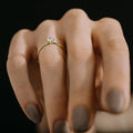 Solid Gold Round Cut Lab-Grown Diamond Ring (DBB9FF)