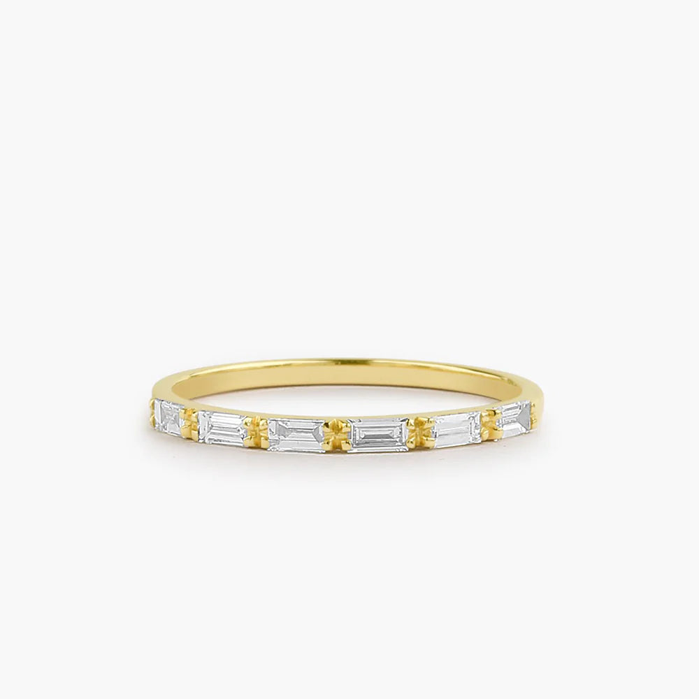 Baguette Moissanite Wedding Ring, photo 1